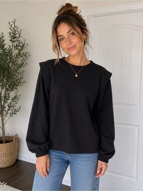 CALIA by Carrie Underwood Black Crewneck Top with Branded Tag